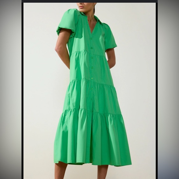 Brochu Walker Havana Dress in Derby Green - Picture 1 of 4